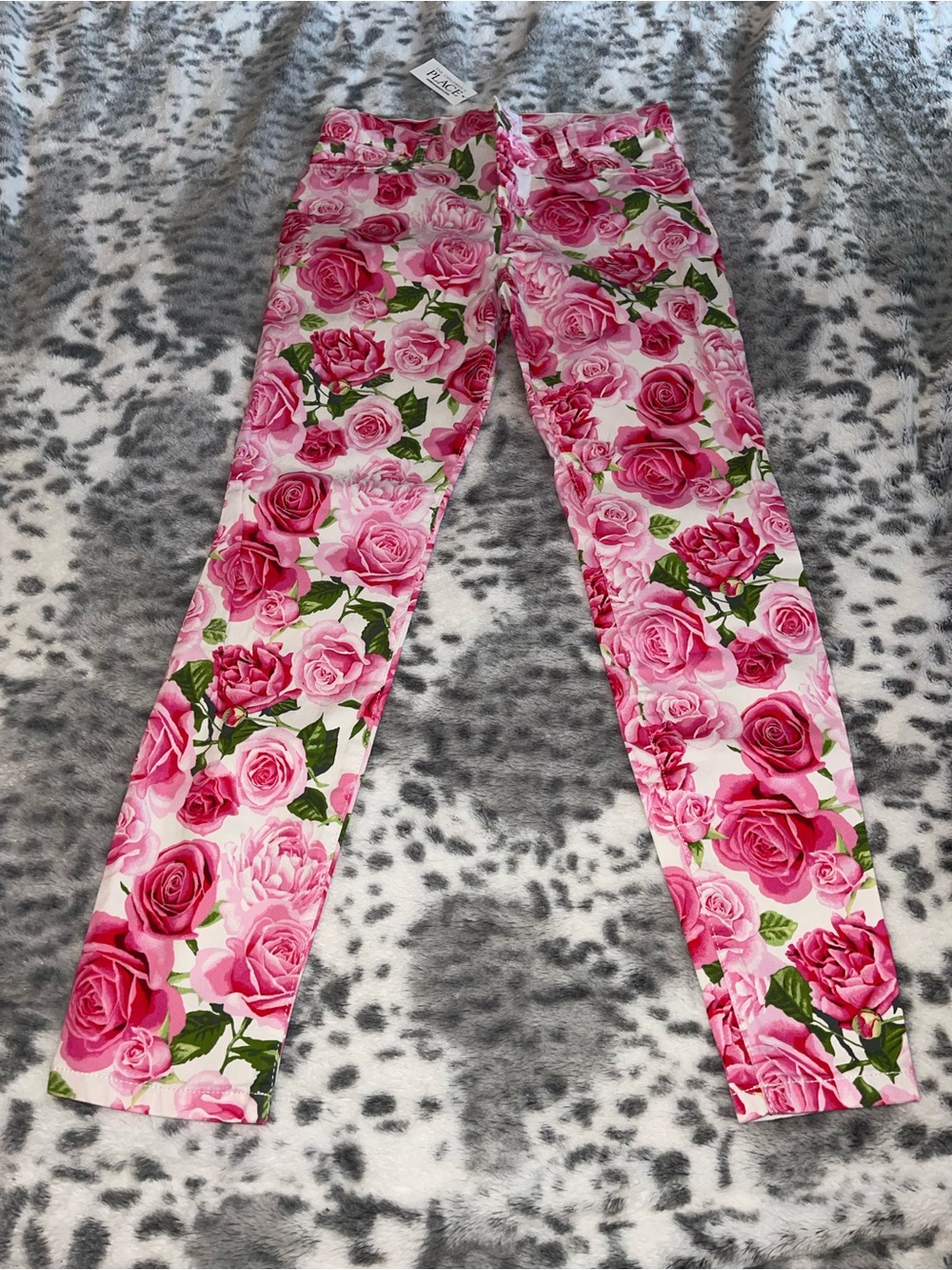 Place rose printed pants